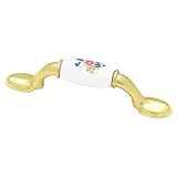 Liberty P50012C-PBW-C5 3 Ceramic Insert Spoon Foot Cabinet Hardware Handle Pull Liberty [並行輸入品]