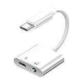 2in1 タイプC イヤホン 変換アダプタ Type-C to 3.5mm変換イヤホンジャック 30W高速充電 DACチップ搭載 音量調節/通話/音楽対応 充電/音楽 2in1 Hi-Fi音質 FOR Phone15/16/Pad/FOR Galaxy/FOR Xiaomi/Android/Type-Cデバイスに対応 (ホワイト)