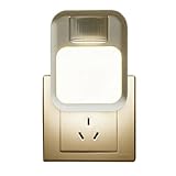 センサーライト 人感センサーライト明るさ調節機能(10段階) コンセント式 フットライト 足元灯 室内 LEDセンサーライト 屋内 ナイトライト 授乳用 人感 自動点灯/消灯 省エネ 玄関 廊下 トイレ キッチン 非常灯 夜間ライト 常夜灯 明るい (ホワイト, 1個)