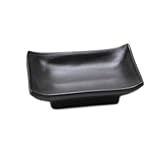 3 PCS和風メラミン茶碗蒸し醤油皿ディップボウルサイドディッシュプレートカナッペプレート黒-A11