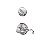 Schlage F59 CLT 625 LH 12-326 10-269 Callington Handleset Interior Lever, Bright Chrome (Interior Ha