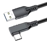 USB C ケーブル L字型 1M USB-A to USB-C ケーブル 10Gbps高速データ転送 3A急速充電 USB 3.2 Gen2対応 QC3.0対応 ナイロン編み ノートPC、Galaxy、Pixel、AQUOS等タイプC機種対応