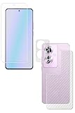 [3枚組(画面+背面+カメラ周辺部)] ClearView OPPO Reno11 A用 [清潔 目に優しい アンチグレア ブルーライトカット] 液晶 保護 フィルム＋カーボン調 背面保護フィルム 日本製