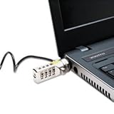 - - - - - - - – Portable Combination Laptop Lock、6 ft。カーボン強化スチール製ケーブル、グレー