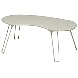 ポワテーブル(ホワイト/白) 幅80×奥行40cm 机/ローテーブル/リビングテーブル/木目/鏡面/折りたたみ/高級感/モダン/北欧風/丸型/豆型/完成品/NK-845 生活用品 インテリア 雑貨 インテリア 家具 机 デスク デスクターナ