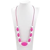 NEW ARRIVAL Silicone Teething Necklace (Pink and White), FOOD GRADE [並行輸入品]