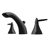 Whitehaus 614.111WS-PTR Blairhaus Jackson 4 1/2-Inch Widespread Lavatory Faucet with Cone-Shaped Lev