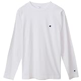 [チャンピオン] シャツ 長袖Tシャツ 長袖 丸首 綿100％ ワンポイントロゴ刺繍 ロングスリーブTシャツ メンズベーシック C3-P401/C3-P401Z ホワイト