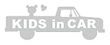 Sticker Shop Haru KIDS ＩＮ CAR ステッカー アメリカンな車と小熊 20cm シルバー
