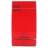 LEON 郵便ポスト mail box デザイナーズ ポスト MB4502 レッド
