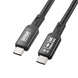 サンワサプライ USB Type-Cケーブル (4K60映像対応/PD75W/USB 5Gbps/DP Alt Mode) 5m USB-C to C 長尺 会議室・電子黒板向け KU-5GCCP7550