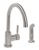 Premier Faucet 120098 Essen Lead-Free Single-Handle High-Arc Kitchen Faucet, PVD Brushed Nickel [並行輸