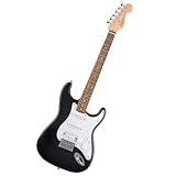 Squier by Fender スクワイヤー エレキギター Debut Collection™ Stratocaster® HT HSS, Laurel Fingerboard, White Pickguard, Black ソフトケース付き