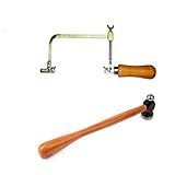 P Prettyia 調整可能　ドイツスタイル　ジュエリー作成　ソーフレームツール　70ミリメートル　木製ハンドルハンマー