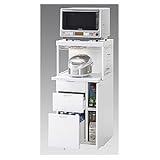 MK　エムケー精工　組立式レンジ台　キャビー 米びつなし　CB-139W【送料無料】 （キッチン収納、キッチンラック）
