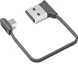 オーディオファン 両端子L字microUSBケーブル 短い 約12cm L字 パターン1 ブラック AFSSLCBL