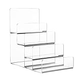 アクリルスタンド 展示用 アクリル台 ディスプレイスタンド 4段 透明 陳列棚 コレクションラック 財布 展示台