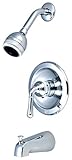 Aviditi Olympia Series P-2340T Accent Single Lever Handle Tub and Shower Trim Set with Pulsating ABS