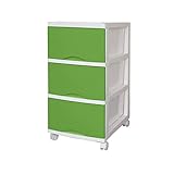 引き出し 収納 3段 天馬 フェミーネ チェスト フォレストグリーン ( キャスター付き プラスチック 衣装ケース )