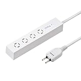サンワサプライ スリムタップ（AC4個口・マグネット付き・雷ガード付き） TAP-SPSLIM4MG-2W