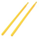 DealMuxプラスチックヒント音楽バンドのドラムはドラムスティック5A 2個イエロースティック