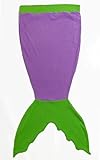 Mermaid Tail Blanket Kids Soft Fleece Green and Purple Cozy Sleep Sack [並行輸入品]