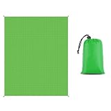 LOYELEY レジャーシート 140x100CM ピクニックマット 折りたたみ 防水 洗える 収納便利 軽量 遠足 キャンプ 持ち運び簡単 四季適用 アウトドア 収納袋付属 (グリーン)
