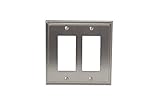 Amerock BP36519G10 Mulholland 2 Rocker Wallplate, Satin Nickel [並行輸入品]