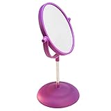 TukTekホーム両面Tabletop Vanity用のミラーメイクアップ&面360度回転X 1 & 2 x倍率のベッドルームドレッサー&バスルームカウンタ