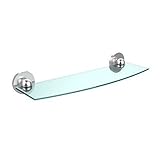 Allied Brass 1033/18-SCH 18' Beveled 1/4' Glass Shelf Satin Chrome [並行輸入品]