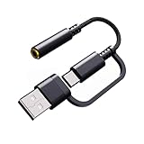 WHWKOP USB+TYPE-C 2-in-1コンピュータ外部サウンドカード 3.5メスサウンドカードへのUSB 3.5mmサウンドカード