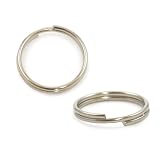 PLATA 二重リング パーツ アクセサリー 金具 ハンドメイド キーホルダー 丸カン シルバー 10個セット 【 外径9.0mm 太さ0.6mm 】