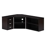 不二貿易(Fujiboeki) テレビ台 ブラウン 幅75×奥行104×高さ45cm コーナー 3点セット 98820