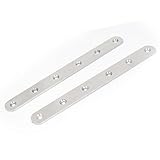 uxcell フラットプレート　平板　ステンレス鋼　シルバートーン　195mm x 20mm　2個