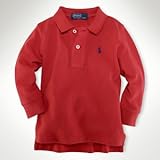 RalphLauren ラルフローレン 長袖ポロシャツ レッド 18m(80-83cm)