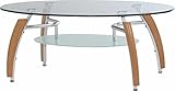 不二貿易 ガラスセンターテーブル アーク(ナチュラル)TT554 92608