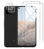 【2+2 セット】For Google Pixel 5A 5G 用の ガラスフィルム（２枚入り）＋カメラフィルム（2枚入り）For Google Pixel 5A 5G 用の 日本旭硝子素材採用For Google Pixel 5A 5G 用の フィルム 強化ガラス液晶保護フィルム 9H硬度 防爆裂 気泡防止 ラウンドエッジ加工 指紋防止