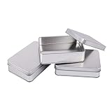 DENGDENG 収納ケース 空き缶 ブリキ缶 長方形 容器 贈り物用 カード用 多機能 107 x 72 x 30 mm 3個入り 小物入れ 四角 ミニ缶ケース 缶ケース ブリキ缶 缶