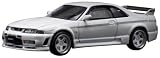 POP RACE 1/64 NISSAN GT-R R33 NISMO 400R - WHITE 完成品