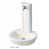 ニッコー　立水栓ユニット　フォレット（パンとセットです）　『水栓柱・立水栓セット　水受け付き（蛇口は別売）』 ホワイト