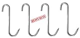 Heavy Duty ALAZCOステンレススチール肉処理Butcherフック – Wild Game、大きな魚、ハンティング、Carcass Hanging s-hook 4pc (9")