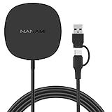 NANAMI MagSafe充電器 マグネット式 ワイヤレス充電器 最大10W出力- (USB Type-C to USB Type-A 変換アダプタ付き) 磁気固定 iPhone 16/15/14/13/12 全シリーズ AirPods 4/Pro(第二世代)/3 Magsafeケース対応 超薄型 1.5mケーブル マグセーフ充電器 お歳末 冬のギフト ブランク