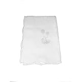 Gorgeous White Baby Shawl All White - Teddy Bear With Balloons -100% Cotton by Baby Best Buys
