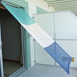 イチオリシェード　アパートメントタイプ　3ボーダー　【屋外用日よけ　透過性と通気性へのこだわり　日本 マリンブルー