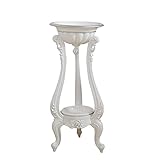 ヨーロッパのリビングルームフラワースタンドフラワーポットラックグリーンプラントラックサイズ39 * 39 * 61cm (Color : White)
