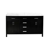 アリエルBath Hampton 72 "ダブルシンクVanity in Mapleブラック – Vanity Top含まdm2d4 – 72