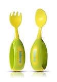Kidsme Toddler Fork and Spoon Set (Lime Green) by Kidsme