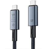 【Ewise】 USB4.0 ケーブル 1m 40Gbps高速転送 PD 【 240W 48V 5A 】 急速充電 USB4 8K@60Hz / 2つ4K@60Hz 映像出力 USB-IF認証取得 Thunderbolt4 対応 Thunderbolt 3 とUSB-Cと下位互換 USB C ケーブル Type-C サンダーボルト 4 ノートパソコン ハブ ドッキング