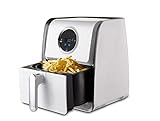 新しい空気フライヤー、1400Wハイパワースマート家庭用電気フライヤー、2.5L大容量フライスマシン、ホワイト
