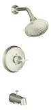 KOHLER K-T464-3C-BN Memoirs Rite-Temp Pressure-Balancing Bath and Shower Faucet Trim with Classic De